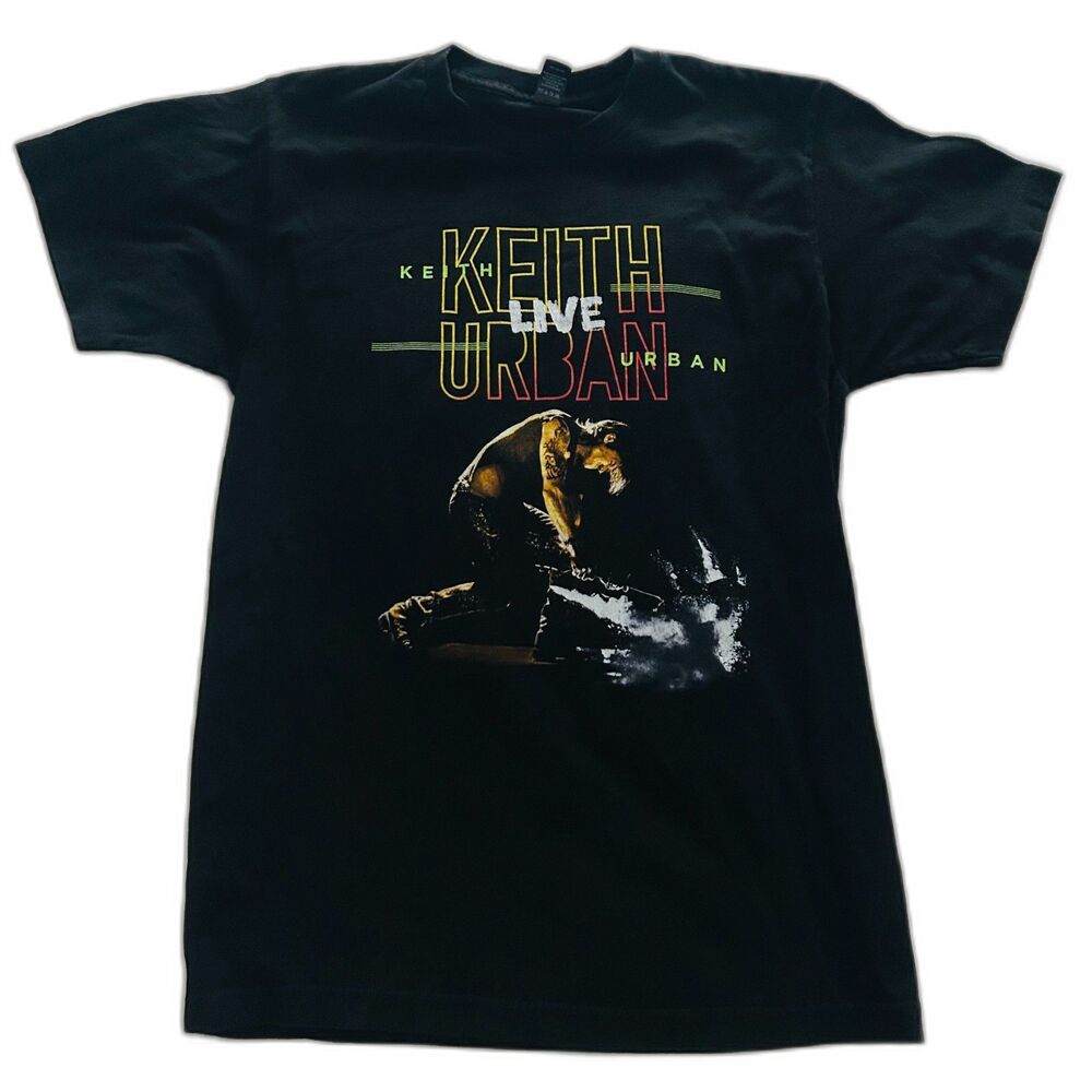 Keith Urban Live Concert Tour T-Shirt Black Size Medium Tultex